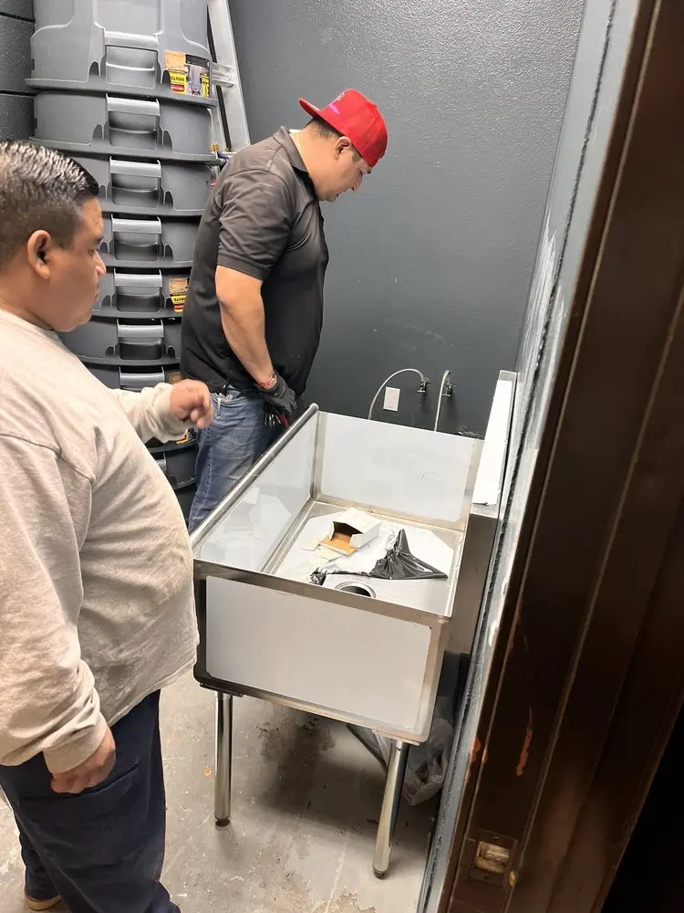 Commercial plumbing and sink installation in Belleville